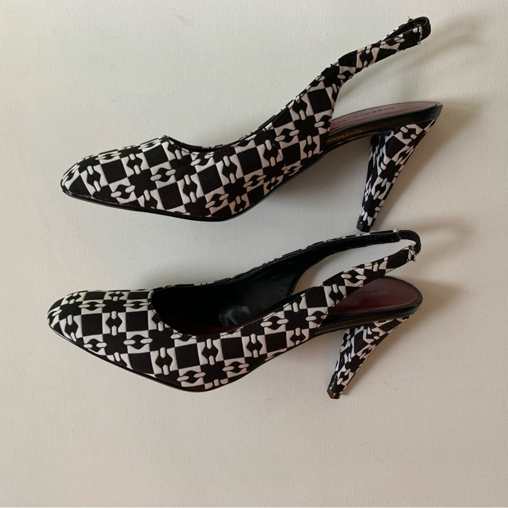 Robert Vianni Heels Black White Shoes Sz 8